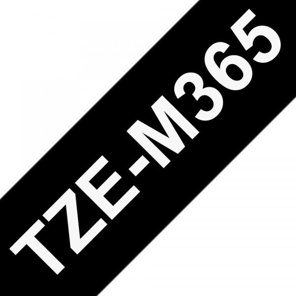 Brother TZe-M365 - Opaco - Adesivo - bianco su nero opaco - rotolo (3,6 cm x 8 m)