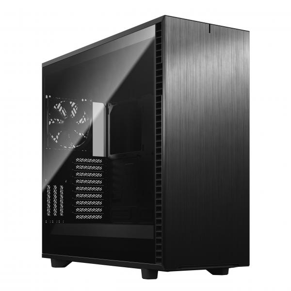 DESIGN FRATTALE Define 7 XL Pannello in vetro temperato trasparente nero