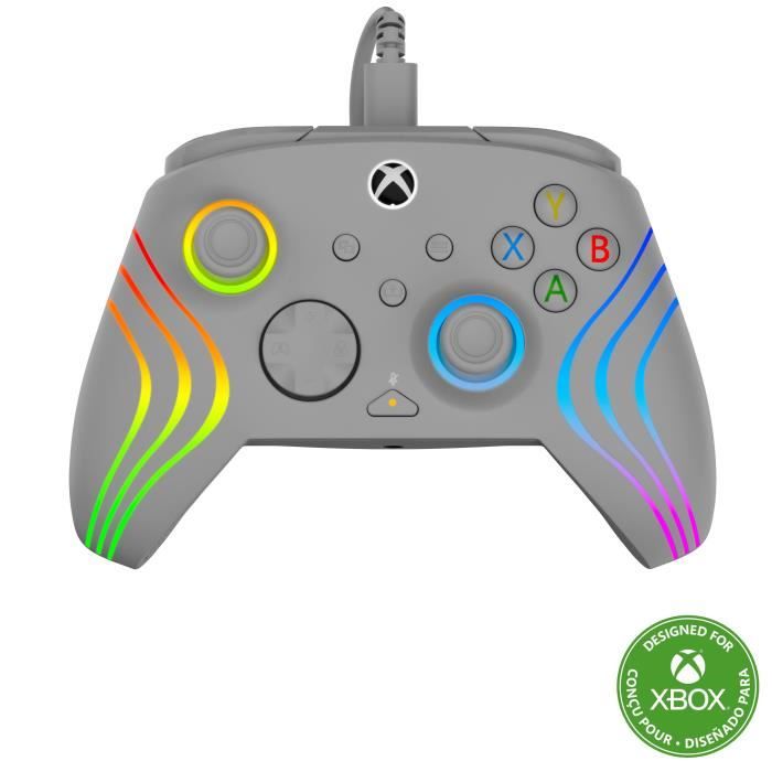 Gamepad TURTLE BEACH - Xbox Series X§S, Xbox One e PC - Afterglow Wave - RGB Wired Grey