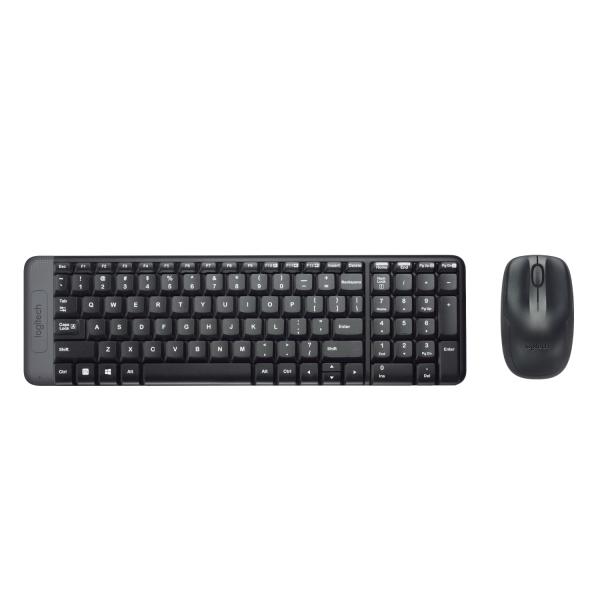 TASTIERA LOGITECH + MOUSE "Wireless Combo" MK220 NERO USB 920-003721