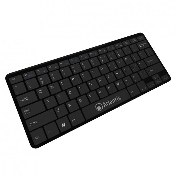 TASTIERA MINI ATLANTIS P013-LK-8840-UB 78 tasti ultra slim USB NERO