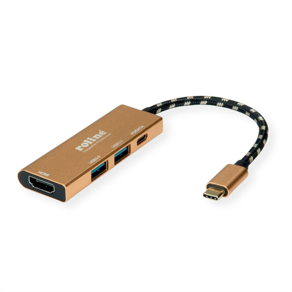 DOCKING TYPE C-MULTIPORT 4IN1 1*HDMI 4K/2*USB 3.2/1*USB C PD