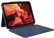 Logitech Rugged Combo 4 - Tastatur und Foliohülle - Apple Smart connector - Classic Blue - für Apple 10,9-inch iPad (10. Generation) (920-011191)