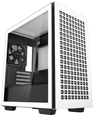 DeepCool CH370 WH. Formfaktor: Mini Tower, Typ: PC, Produktfarbe: Weiß. Platzierung der Stromversorgung: Boden, Unterstützte Stromversorgungs-Formfaktoren: ATX, PS2. Durchmesser unterstützte Vorderseitenlüfter: 120,140 mm, Installierte Lüfter hinten: 1x 120 mm, Durchmesser unterstützter Rückseitenlüfter: 120 mm. Unterstützte Hard-Disk Drive Größen: 2.5,3.5 Zoll. Breite: 413 mm, Tiefe: 215 mm, Höhe: 431 mm (R-CH370-WHNAM1-G-1)