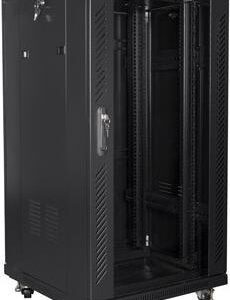 Lanberg FF01-6622-12B Rack 22U Freistehendes Gestell Schwarz (FF01-6622-12B)
