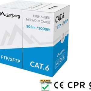 Lanberg LCS6-11CU-0305-S Netzwerkkabel Grau 305 m Cat6 SF/UTP (S-FTP) (LCS6-11CU-0305-S)