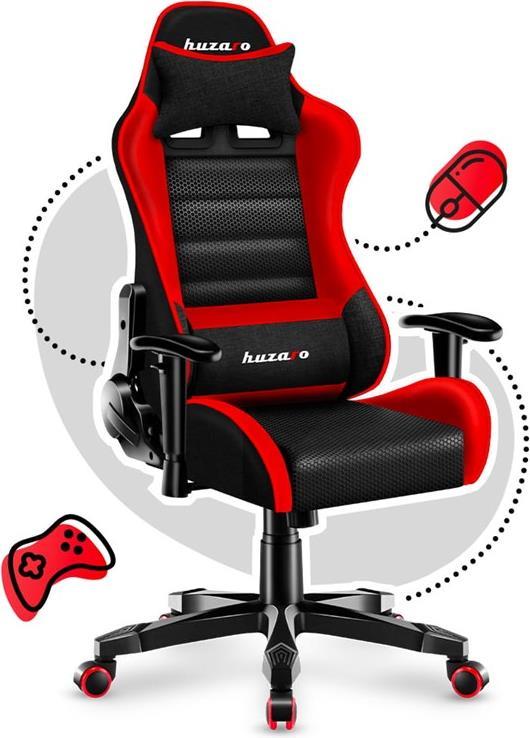 Huzaro HZ-Ranger 6.0 Red Mesh Kinder-Gaming-Stuhl, schwarz und rot (HZ-Ranger 6.0 Red Mesh)