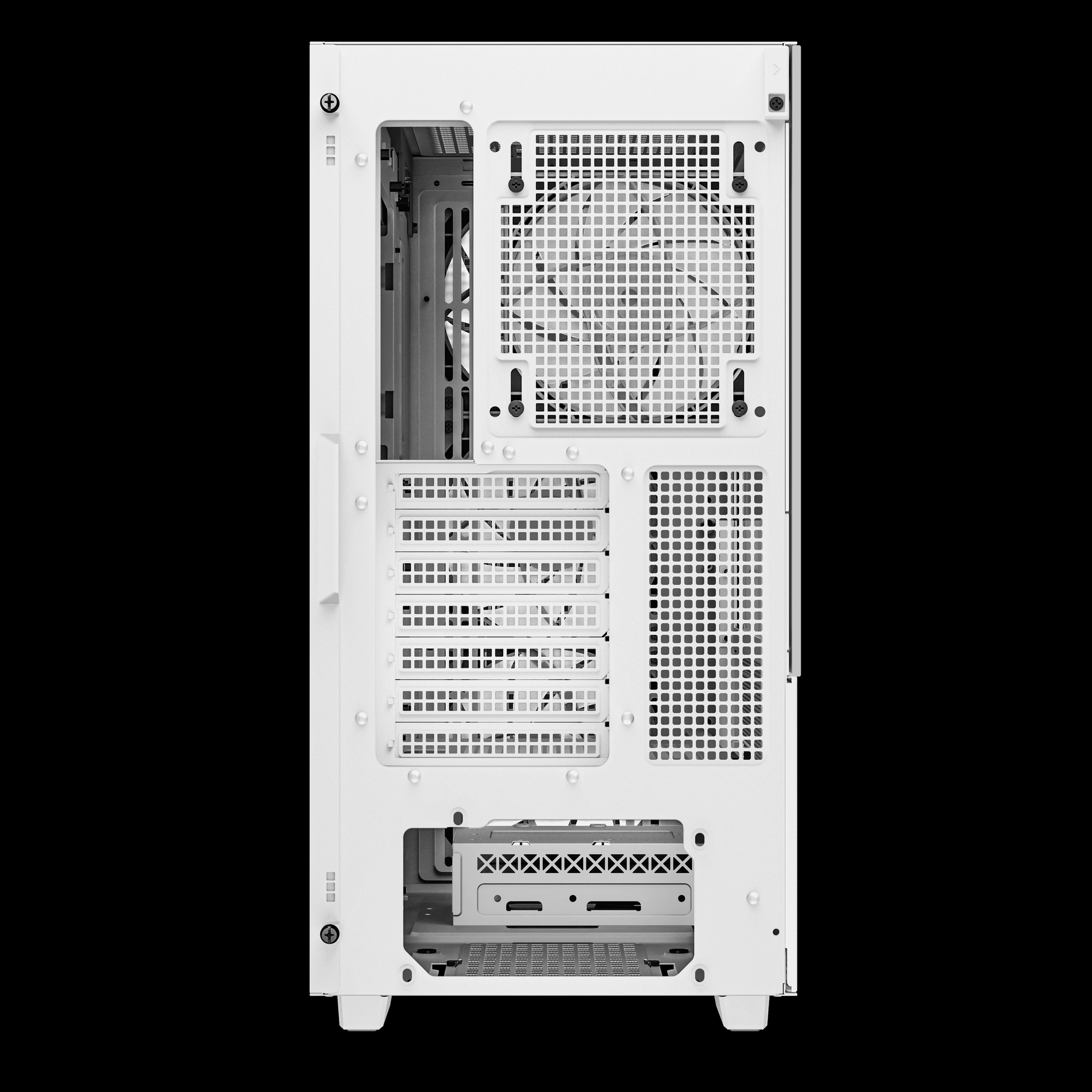 DeepCool CH560 WH. Formfaktor: Midi Tower, Typ: PC, Produktfarbe: Weiß. Platzierung der Stromversorgung: Boden, Unterstützte Stromversorgungs-Formfaktoren: ATX, PS2. Installierte Lüfter (Vorderseite): 3x 140 mm, Durchmesser unterstützte Vorderseitenlüfter: 120,140 mm, Installierte Lüfter hinten: 1x 120 mm. Unterstützte Hard-Disk Drive Größen: 2.5,3.5". Breite: 230 mm, Tiefe: 458 mm, Höhe: 471 mm (R-CH560-WHAPE4-G-1)