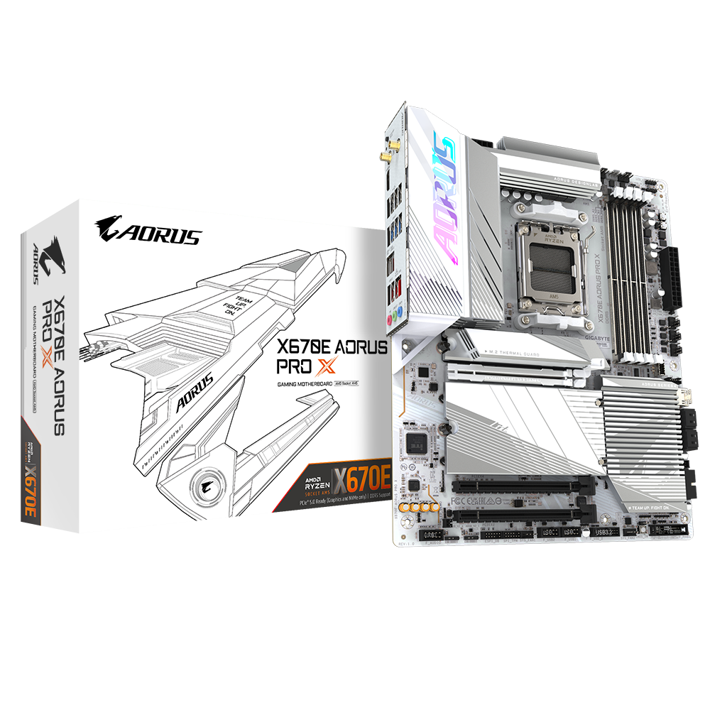 Gigabyte X670E AORUS PRO X ATX Mainboard - AM5 - USB 3.1 - USB 3.0 - USB 3.0 - PCI-Express (X670E AORUS PRO X)