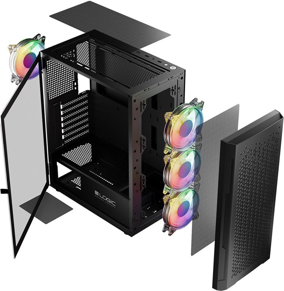 Logic ARAMIS ARGB MINIDI USB-3.0-Gehäuse schwarz (AT-ARAMIS-10-0000000-0002)