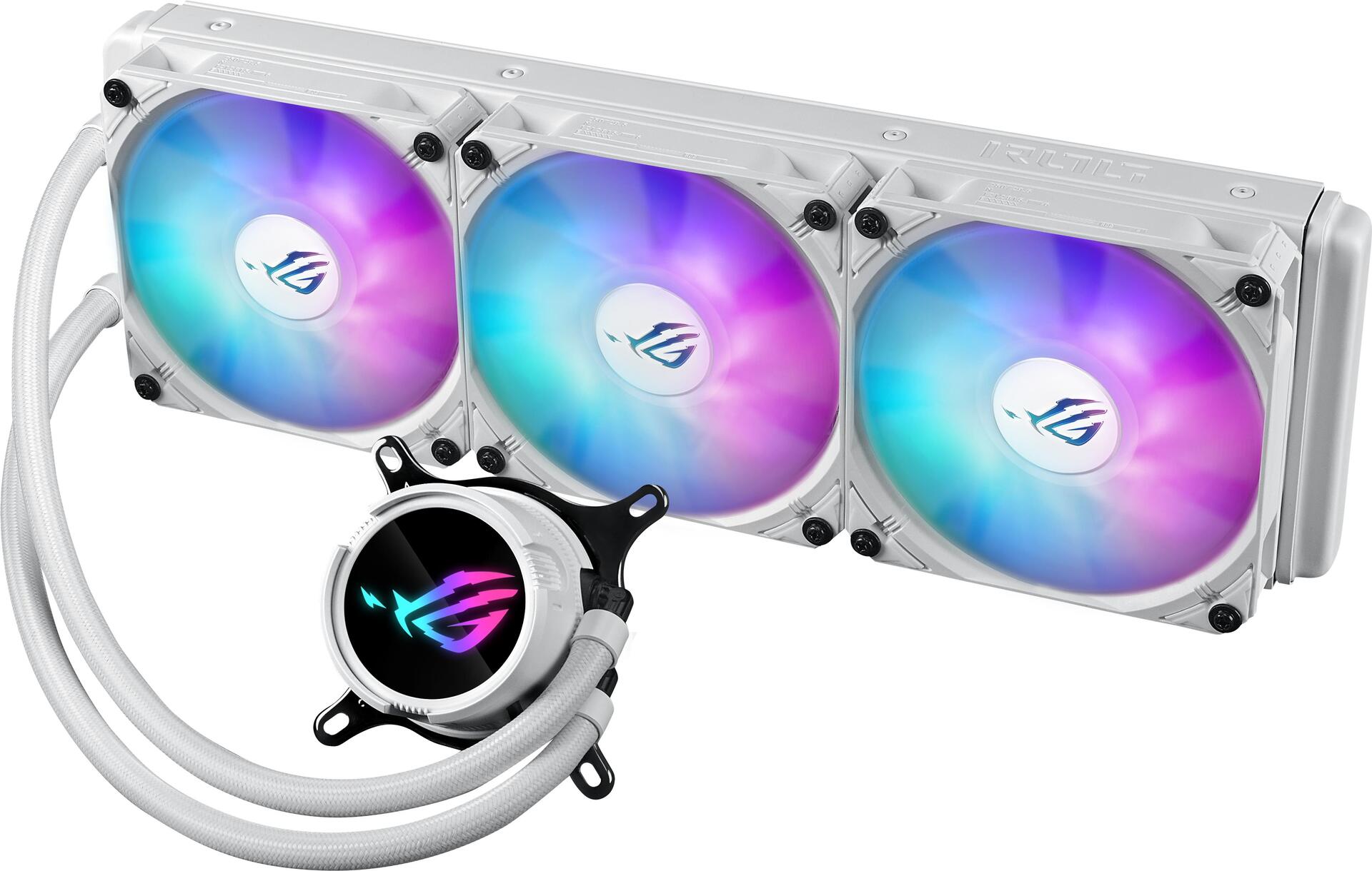 ASUS ROG STRIX LC III 360 ARGB - White Edition - Prozessor-Flüssigkeitskühlsystem - Kühlergröße: 360 mm - (für: AM4, LGA1200, LGA1700, AM5, LGA115x Socket) - Kupfersockel - 120 mm - weiß (90RC00T2-M0UAY0)