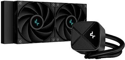Deepcool LS520S Zero Dark 240mm all black Water Cooler 2x FC120 120mm PWM High Performance - AMD Sockel AM4 (Ryzen) - AMD Sockel AM5 (Ryzen Zen4) - Intel Sockel 2066 (Kaby Lake X) (R-LS520-BKNNMM-G-1)