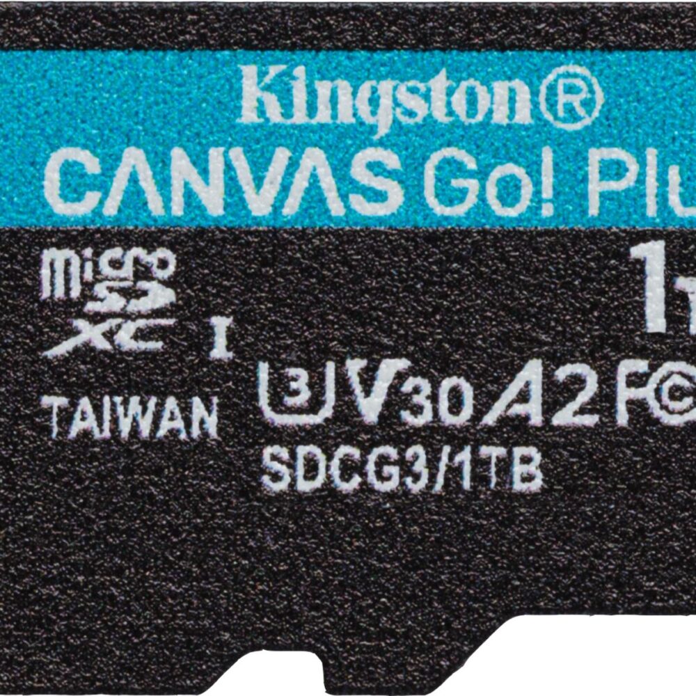 Kingston Canvas Go! Plus - Flash-Speicherkarte - 1TB - A2 / Video Class V30 / UHS-I U3 / Class10 - microSDXC UHS-I (SDCG3/1TBSP)