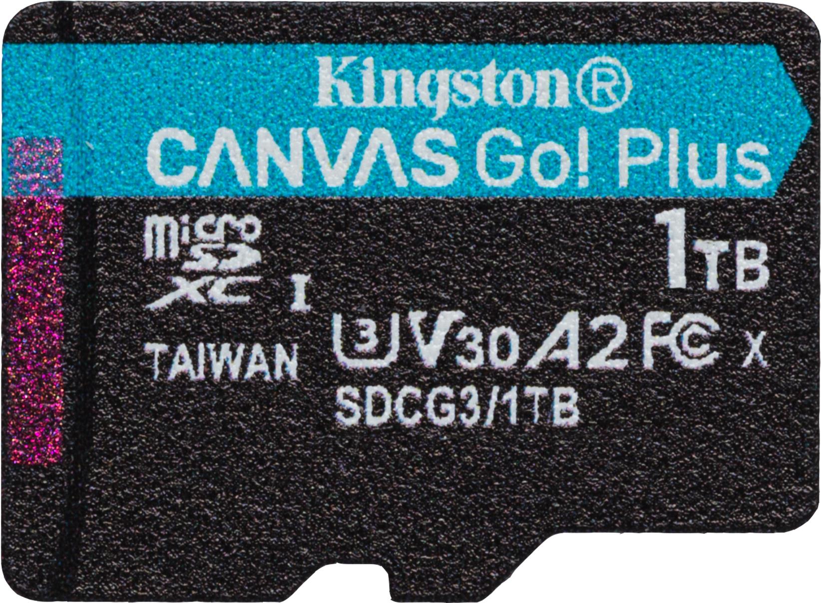 Kingston Canvas Go! Plus - Flash-Speicherkarte - 1TB - A2 / Video Class V30 / UHS-I U3 / Class10 - microSDXC UHS-I (SDCG3/1TBSP)