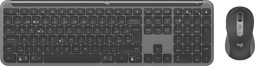 Logitech Signature Slim Combo MK950 for Business - Tastatur-und-Maus-Set - 100% - full size - kabellos - Bluetooth 5,1 LE - QWERTZ - Schweiz - Graphite (920-012503)