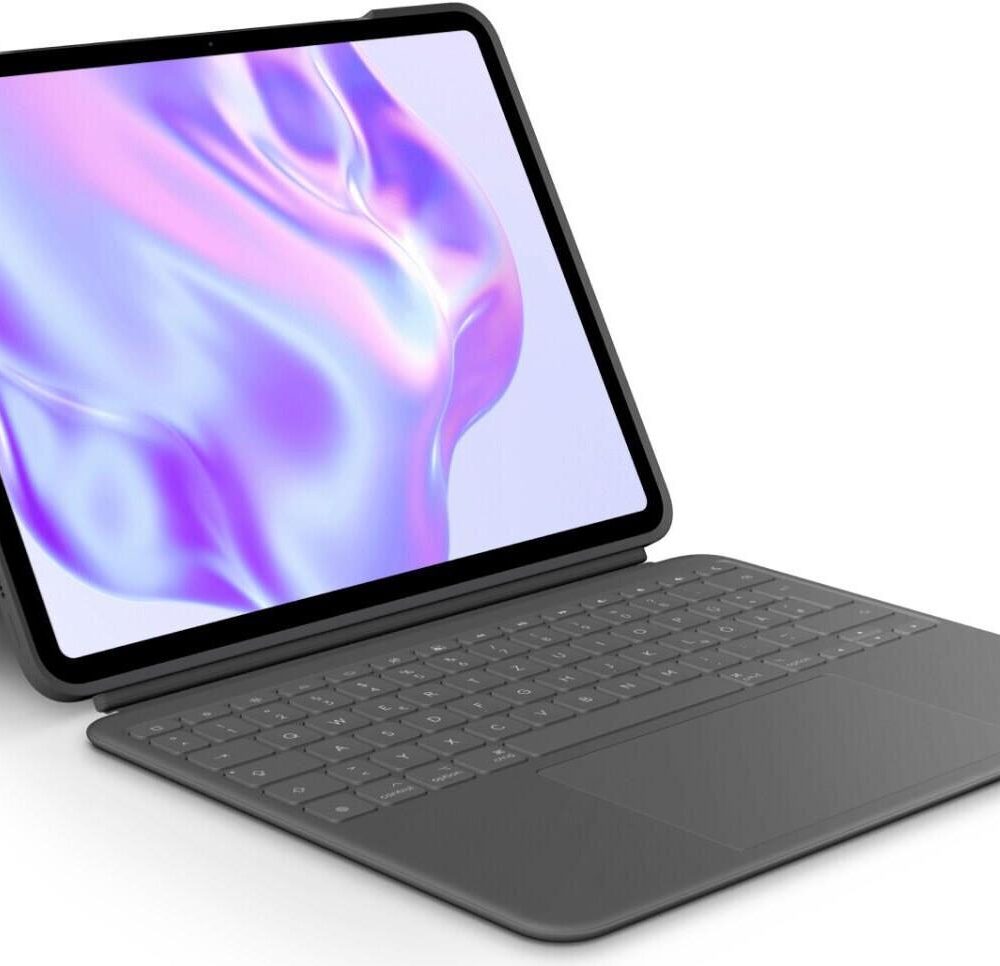 Logitech Combo Touch - Tastatur und Foliohülle - mit Trackpad - hinterleuchtet - Apple Smart connector - QWERTZ - Deutsch - Graphite - für Apple 13-inch iPad Pro M4 Wi-Fi, M4 Wi-Fi + Cellular (920-012665)