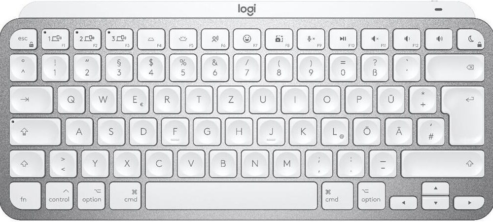 Logitech Master Series MX Keys Mini for Mac - Tastatur - compact - hinterleuchtet - kabellos - Bluetooth LE - QWERTZ - Deutsch - Space-grau (920-012645)