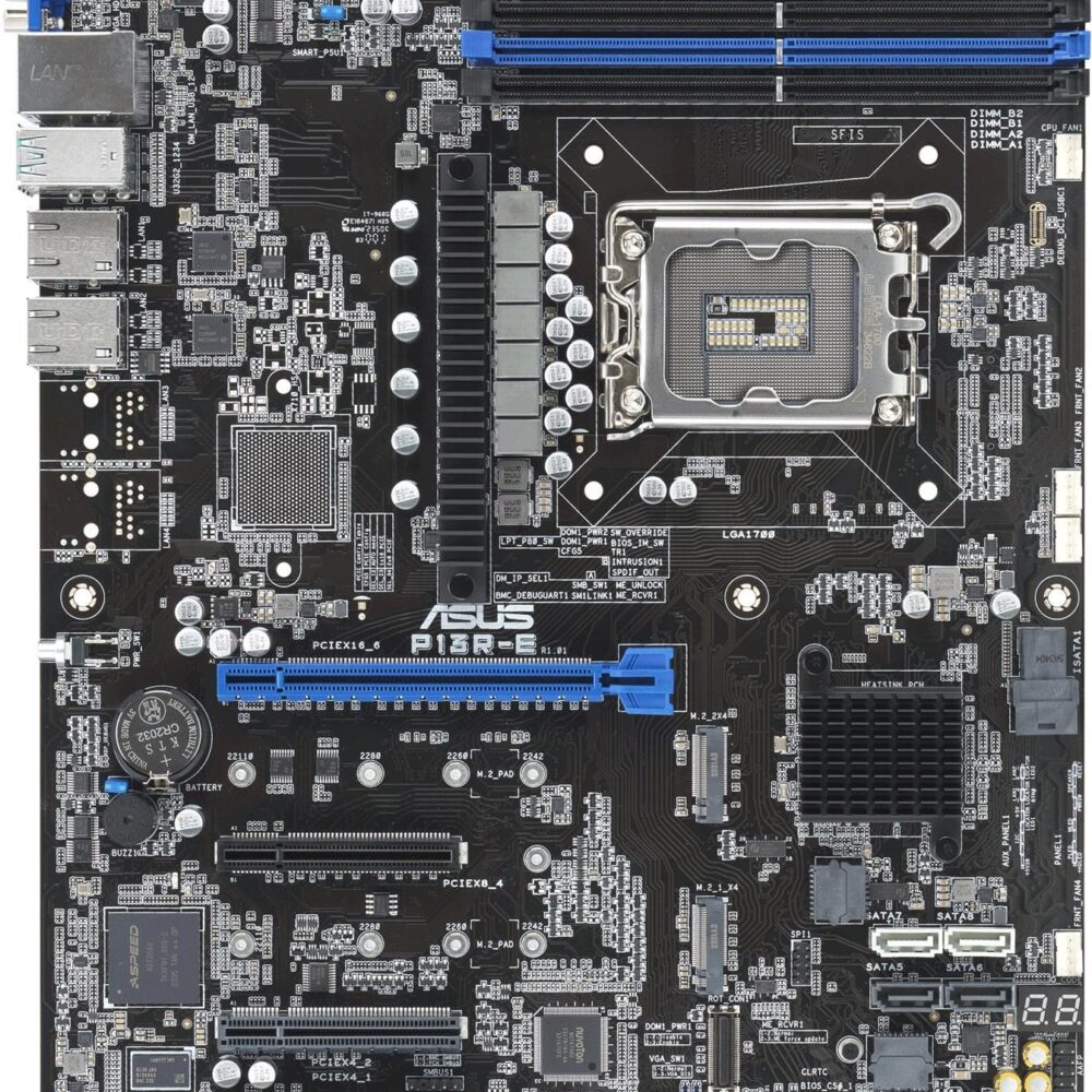 ASUS P13R-E - Motherboard - ATX - LGA1700-Sockel - C266 Chipsatz - USB 3,2 Gen 1, USB 3,2 Gen 2 - Gigabit LAN - Onboard-Grafik (90SB0CS0-M0UAY0)