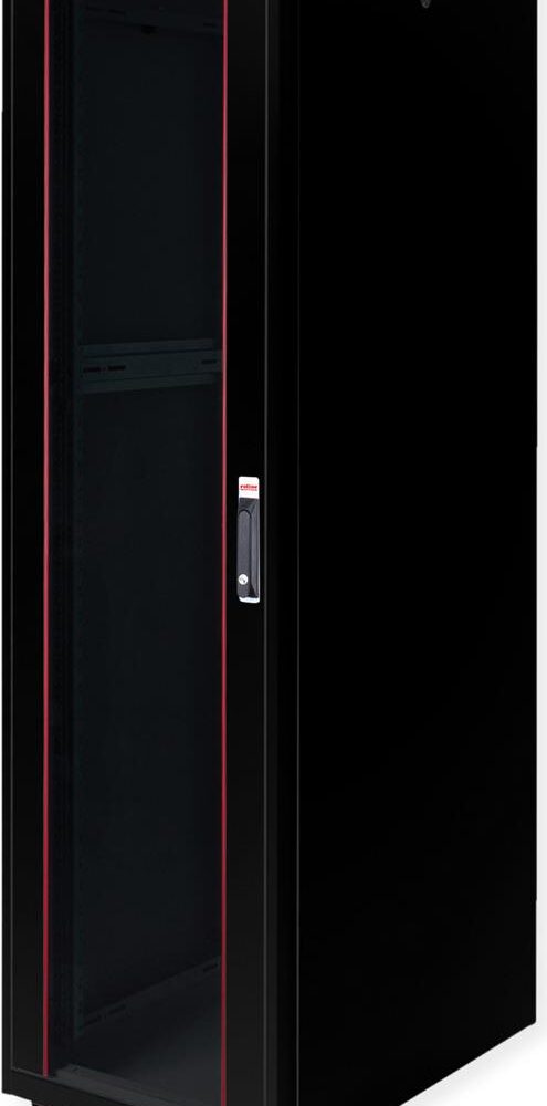 ROLINE 19 Zoll Netzwerkschrank Basic 42 600x800 BxT Glastür schwarz (26.21.0212)