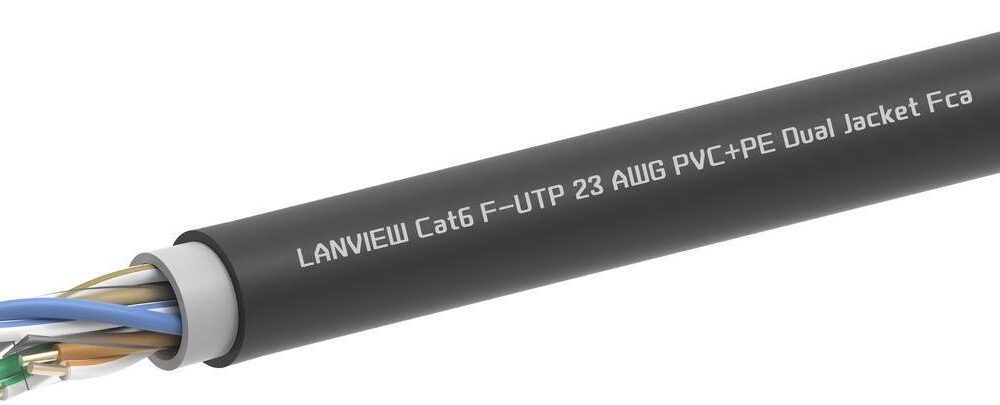 Lanview CAT6 F/UTP PVC+PE Dual Jacket solid cable 305m - Kabel - CAT 6 (LVN-CAT6PE-2FUTP-305M)