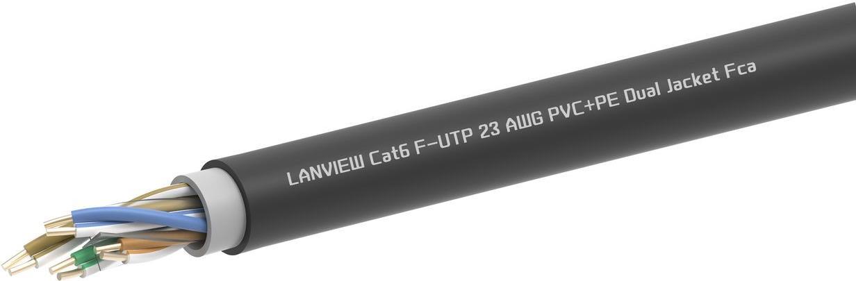 Lanview CAT6 F/UTP PVC+PE Dual Jacket solid cable 305m - Kabel - CAT 6 (LVN-CAT6PE-2FUTP-305M)