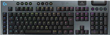 Logitech G G915 X - Tastatur - LIGHTSPEED - Hintergrundbeleuchtung - kabellos - Bluetooth 5,0, 2,4 GHz, USB - QWERTZ - Deutsch - Tastenschalter: GL Clicky - Schwarz (920-012705)