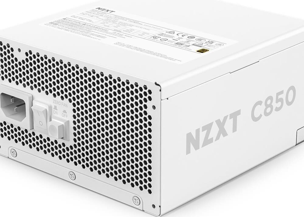 NZXT C-Series C850 - Netzteil (intern) - ATX12V 3,1 - EPS12V 2,92 - 80 PLUS Gold - Wechselstrom 100-240 V - 850 Watt - aktive PFC - Europa - Mattes Weiß (PA-8G2BW-EU)