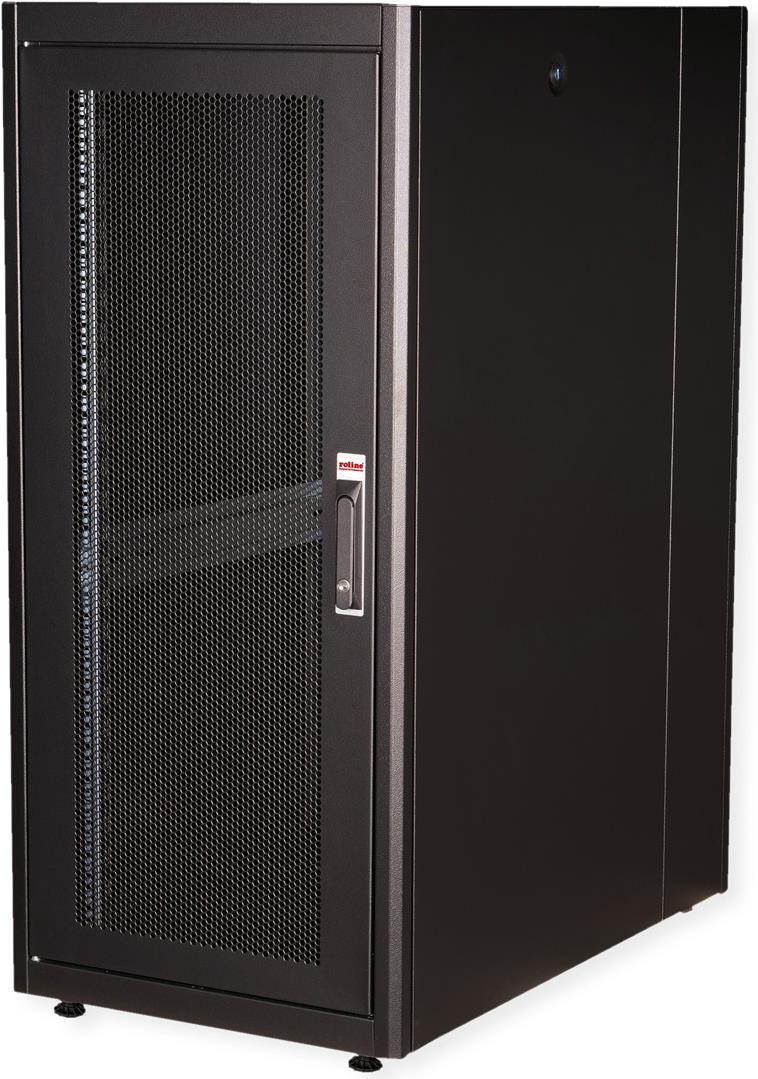 Roline Basic - Schrank Netzwerkschrank - perforierte Tür - Jet Black, RAL 9005 - 26U - 48.3 cm (19") (26.21.0203)