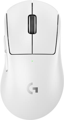 Logitech G PRO X SUPERLIGHT 2 DEX - Maus - ergonomisch - Für Rechtshänder - optisch - 5 Tasten - kabellos, kabelgebunden - 2,4 GHz, USB - weiß (910-007365)