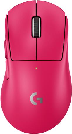 Logitech G PRO X SUPERLIGHT 2 DEX - Maus - ergonomisch - Für Rechtshänder - optisch - 5 Tasten - kabellos, kabelgebunden - 2,4 GHz, USB - pink (910-007373)