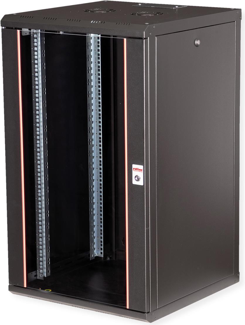 Roline Pro - Schrank Netzwerkschrank - 600 x 600 mm (B x T) - geeignet für Wandmontage - RAL 9005, Jet Black - 20U - 48.3 cm (19") (26.21.0179)