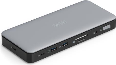 DIGITUS - Dockingstation - USB-C - 2 x HDMI, DP - 1GbE - 150 Watt (DA-70917)