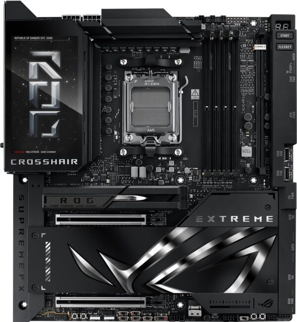 ASUS ROG CROSSHAIR X870E EXTREME - Motherboard - ATX - Socket AM5 - AMD X870E Chipsatz - USB4, USB-C 3.2 Gen2, USB 3.2 Gen 2, USB-C 3.2 Gen 2x2, USB 3.2 Gen 1 - Wi-Fi 7, Bluetooth, 5 Gigabit Ethernet, 10 Gigabit LAN - Onboard-Grafik (CPU erforderlich) (90MB1LB0-M0EAY0)