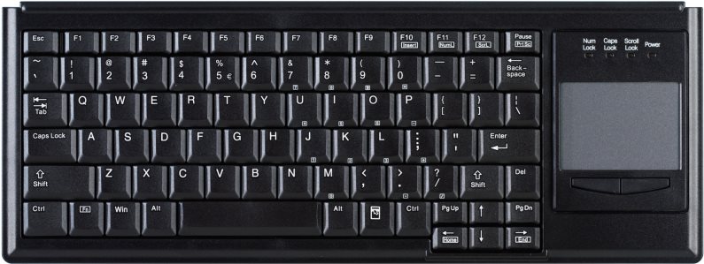 Tast Active Key AK-4400 Ultraflache Touchpad Tastatur USB schwarz (DE) (AK-4400-GU-B/GE)