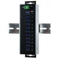 Exsys EX-1110HMVS-WT - Hub - 10 x USB 3,1 Gen 1 - an DIN-Schiene montierbar - Gleichstrom (EX-1110HMVS-WT)