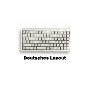 CHERRY Compact-Keyboard G84-4100 - Tastatur - USB - Englisch - US - Hellgrau
