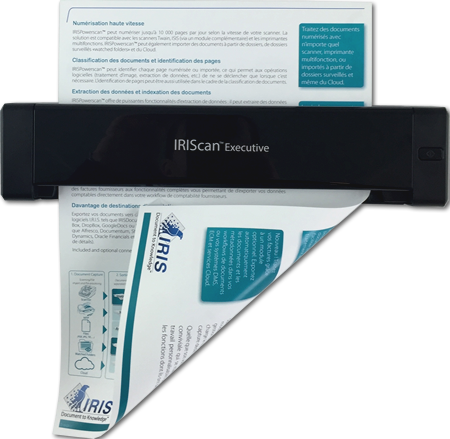 Iriscan Executive 4 - Einzelblatt-Scanner - Dual CIS - Duplex - 216 x 813 mm - 600 dpi x 600 dpi - bis zu 100 Scanvorgänge/Tag - USB 2.0