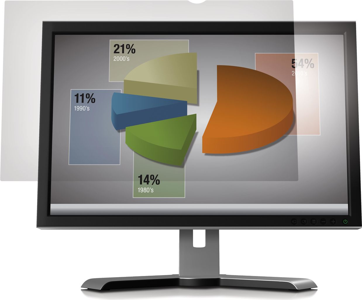 3M AG 24,0W - Display-Blendschutzfilter - 61cm Breitbild (Breitbild mit 61,00cm (24") ) - klar (98044062093)