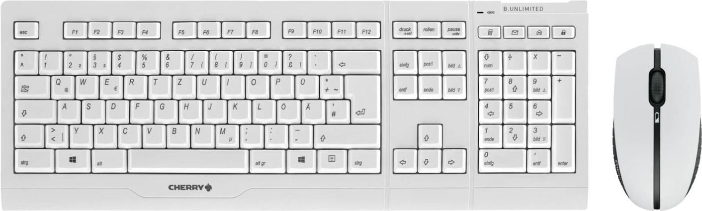 Cherry B.Unlimited 3.0 - Maus-Tastatur-Set - Weiß-grau (JD-0410DE-0)