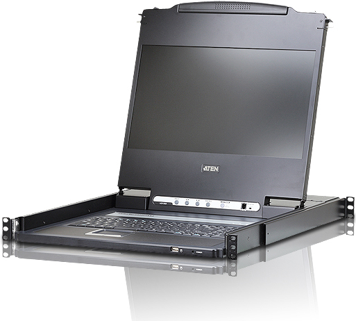 ATEN CL6700MW - KVM-Konsole - USB - 43,9 cm (17.3") - Rack - einbaufähig - 1920 x 1080 Full HD (1080p) @ 60 Hz - 300 cd/m² - 650:1 - 8 ms - HDMI, DVI-D, VGA - 1U (CL6700MW CH)