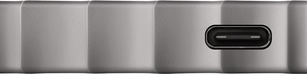WD My Passport SSD WDBKVX0020PSL - SSD - verschlüsselt - 2 TB - extern (tragbar) - USB 3.1 Gen 2 (USB-C Steckverbinder) - 256-Bit-AES - schwarze Oberseite mit gunmetal (mittel metallisch grau) Boden