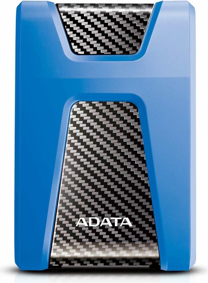 ADATA DashDrive Durable HD650 - Festplatte - 2TB - extern (tragbar) - 2.5" (6,4 cm) - USB 3,1 - 256-Bit-AES - Blau (AHD650-2TU31-CBL)