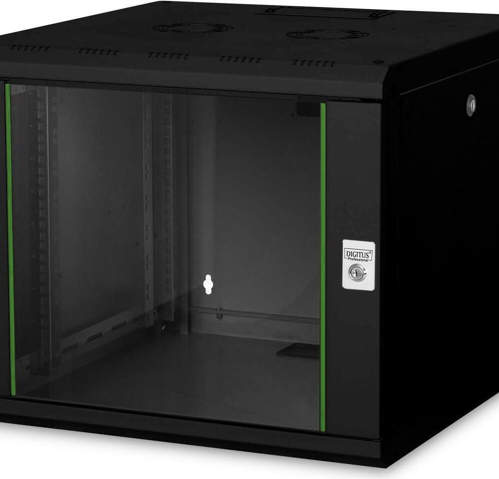 DIGITUS Professional Unique DN-19 09U-6/6-SW - Schrank - Netzwerkschrank - geeignet für Wandmontage - Schwarz, RAL 9005 - 9U - 48,3 cm (19") (DN-19 09U-6/6-SW)