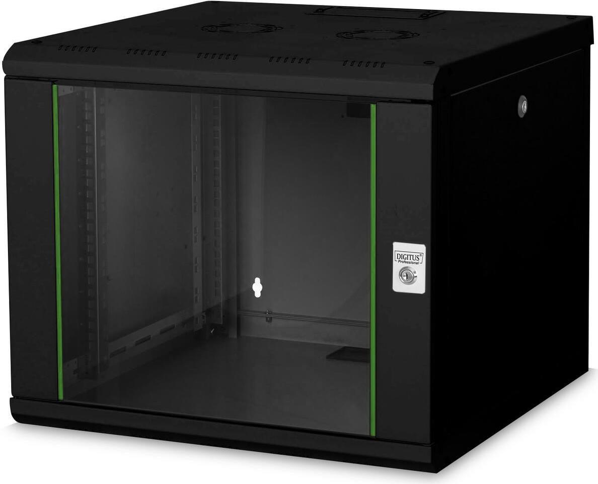 DIGITUS Professional Unique DN-19 09U-6/6-SW - Schrank - Netzwerkschrank - geeignet für Wandmontage - Schwarz, RAL 9005 - 9U - 48,3 cm (19") (DN-19 09U-6/6-SW)