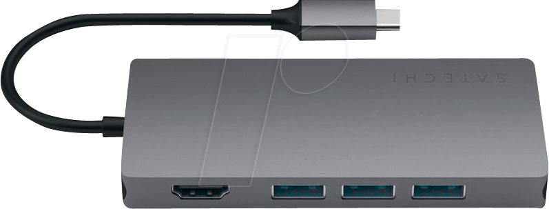 Satechi Aluminum Multi-Port Adapter V2 - Dockingstation - USB-C - GigE