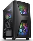 Thermaltake Commander C34 TG - ARGB Edition - Tower - ATX - Seitenteil mit Fenster (gehärtetes Glas) - keine Spannungsversorgung (PS/2) - Schwarz - USB/Audio