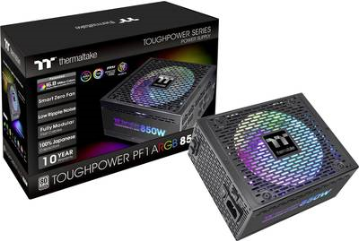 Thermaltake POWER PF1 ARGB 850 - TT Premium Edition - Netzteil (intern) - ATX12V - 80 PLUS Platinum - 850 Watt - aktive PFC - Schwarz