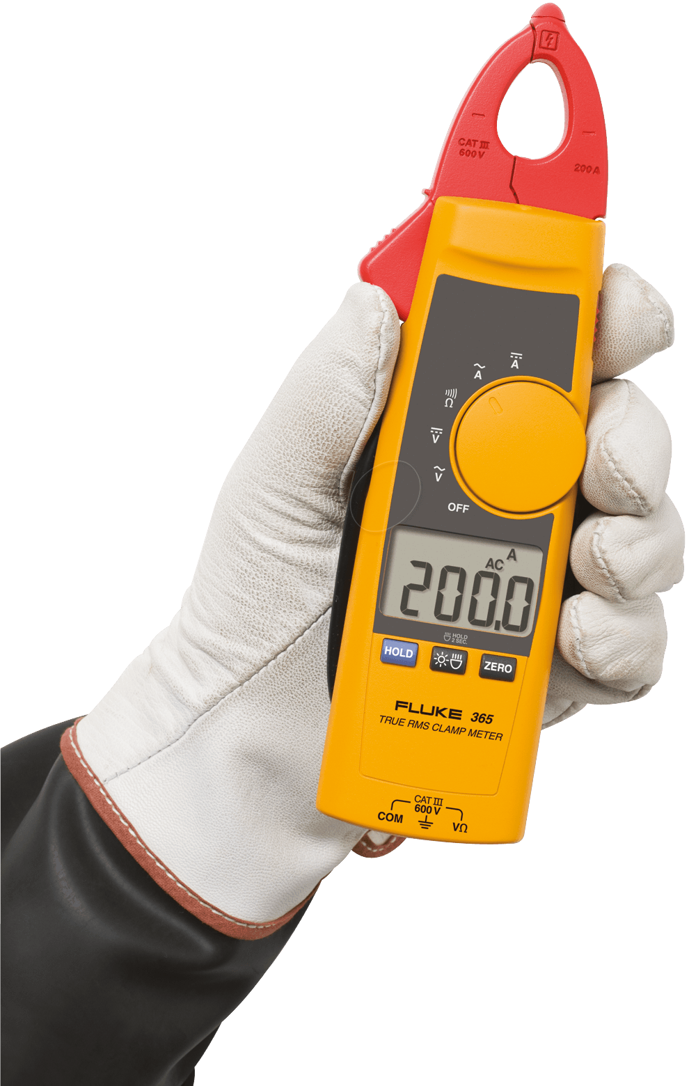 Fluke 365 - CAT III 600V - 275 g - Schwarz - Rot - Gelb (3790607)