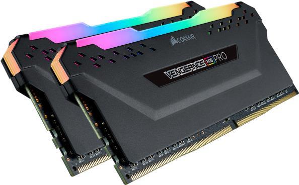 CORSAIR Vengeance RGB PRO - DDR4 - kit - 32 GB: 2 x 16 GB - DIMM 288-PIN - 3600 MHz / PC4-28800 - CL18 - 1.35 V - ungepuffert - non-ECC - Schwarz
