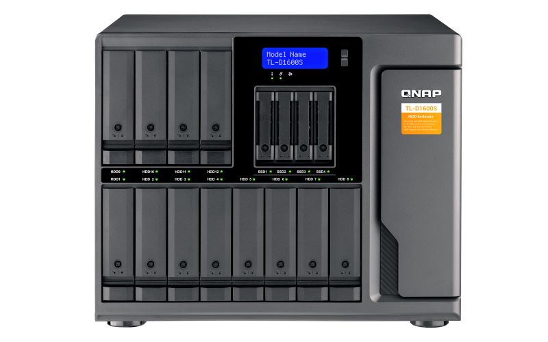 QNAP TL-D1600S - Festplatten-Array - 16 Schächte (SATA-600) - SATA 6Gb/s (extern)